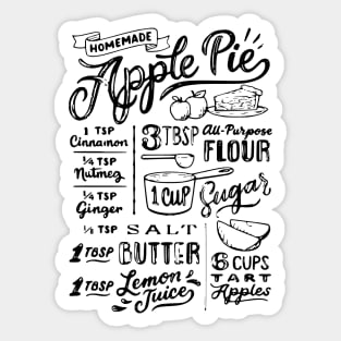 Homemade Apple Pie Recipe Sticker